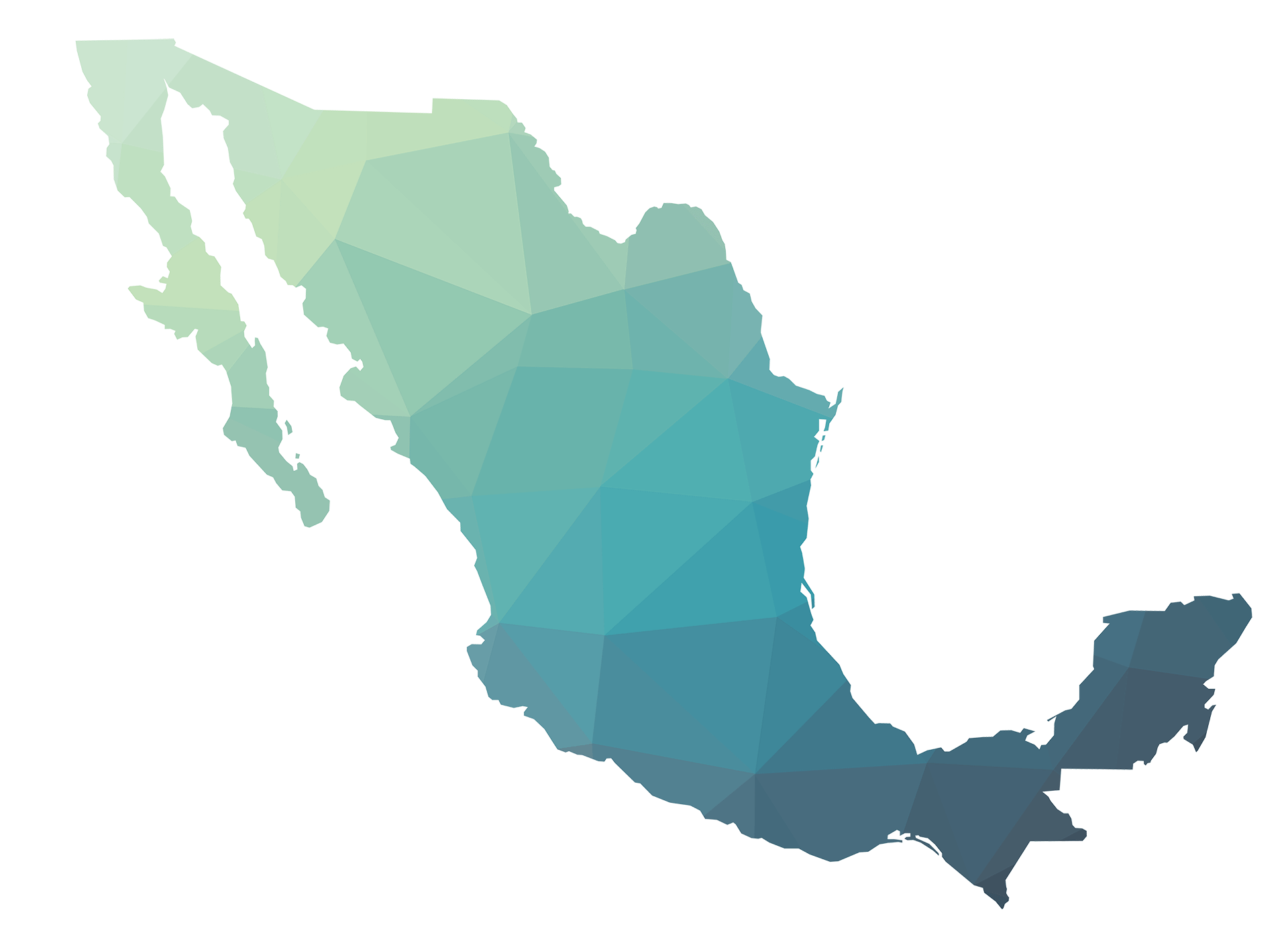Das Land Mexico auf einer Karte